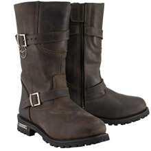 Milwaukee Leather MBM9063 Men's Classic Distressed Brown Leather Motorcycle Engineer Riding Biker Boots - 9 UK