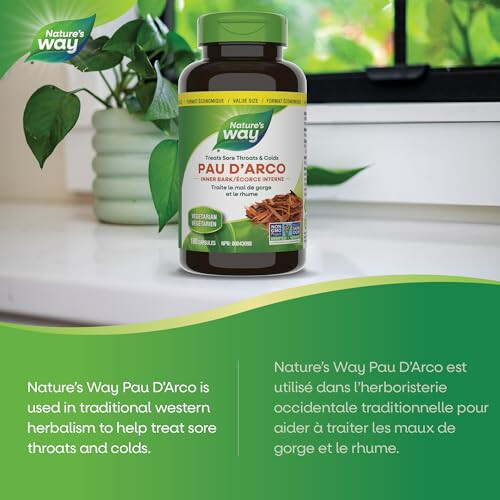 Nature's Way PAU d’Arco Inner Bark / 180 Veg Caps 2