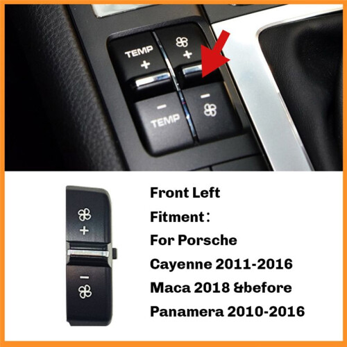 Front Rear Console Air Vent Temperature Ventilation Adjust A/C Button  Caps for  Cayenne  Macan A 2
