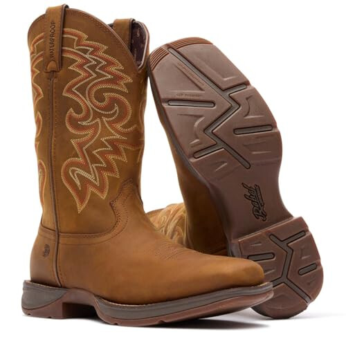 Durango Rebel Waterproof Western Boot, Russet, 10.5 UK 2