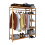 Bamboo Clothes Rail With 5 Shelves 1