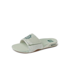 REEF Fanning Slide Men's Bottle Opener Sandal, Arch Support, Durable Outsole, Water Friendly, Sage Sun, 8