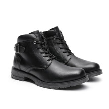 Bruno Marc Men's ankle boots, Cool and Fashion Durable Biking Lace-up boots, Men's motorcycle chukka Shoes, Work & School Shoes for Boy,Size