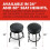 Fender Fender Embossed Logo Barstool 24" (Black) - Stool 3