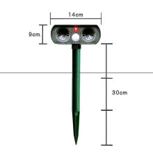 Ultrasonic Cat Repeller Solar Animal Repeller, Bird Repeller, Ultrasonic Animal Repeller(1pcs,green)