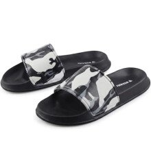 Vizari Men's Slide Sandals - Comfortable, Lightweight, and Durable for Post-Game Recovery & Everyday Wear, Black, 8 Narrow