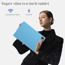 IWEGGO - Android 14 tablet, 10 inch, 8GB RAM+64GB ROM+1TB expandable, 1.8GHz quad-core processor, 2 in 1 tablets with keyboard case and stylus pen, 5G