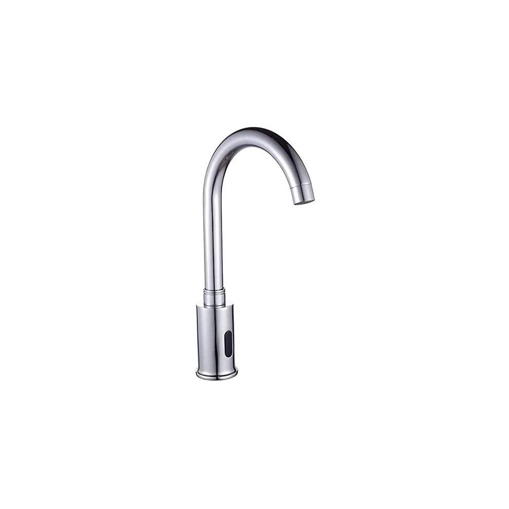 Automatic Faucet Chrome Touchless Kitchen Faucet Touch-Free Electric Automatic Infrared Sensor Touchless Faucet Bathroom Public Vessel Sink Faucet 780317064338