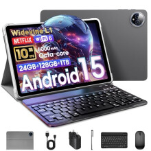 Raemond Tablet 10 Inch Android 15 with 24GB RAM + 128GB ROM (1TB Expand), Octa-Core, 1280x800 IPS HD Touchscreen, 5MP+8MP Dual Camera, 6000mAh, Tablet