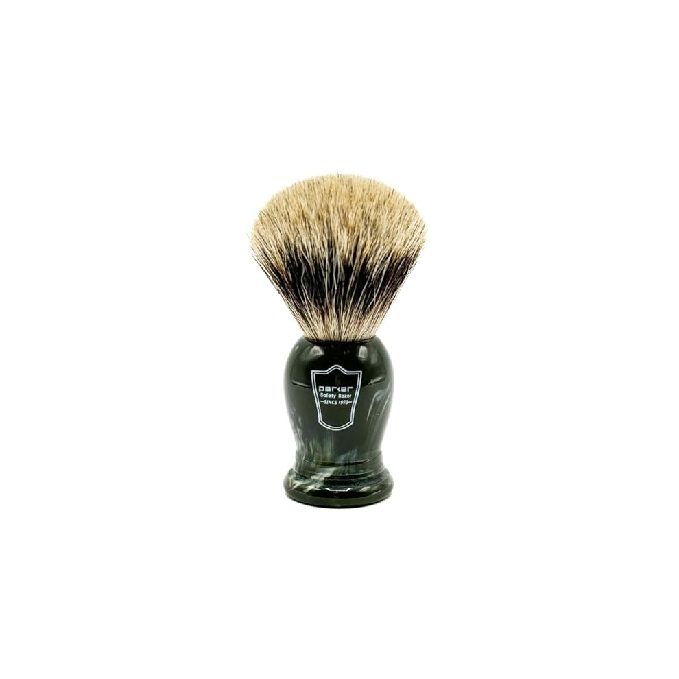 Parker Safety Razor King Size 100% Pure Badger Bristle Shaving Brush - Brush Stand Included W