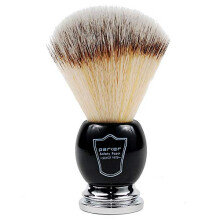 Parker Safety Razor Parker'S Deluxe Synthetic Silvertip Shaving Brush, Black & Chrome Handle, 22Mm Knot, Animal Free