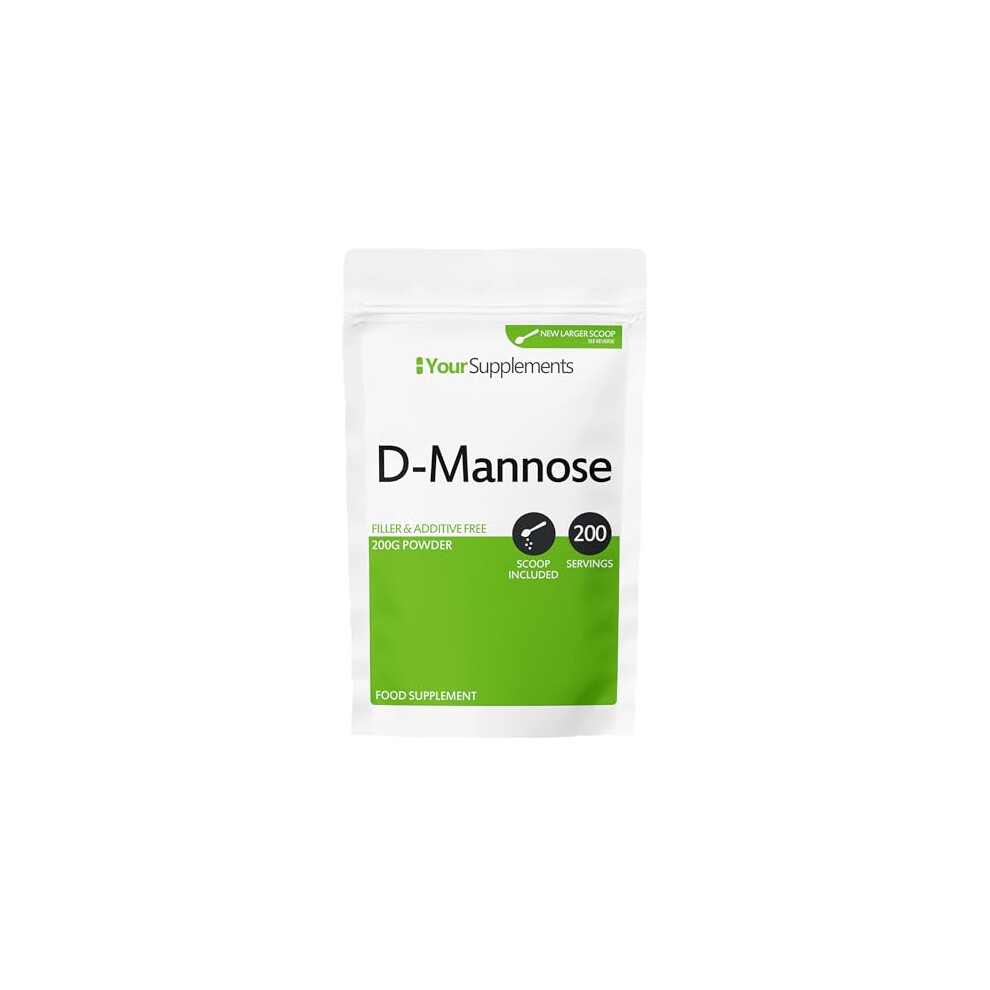 Yoursupplements Your Supplements - D Mannose Pure Powder 200G | Natural & Non Gmo | Vegetarian & Vegan Friendly | Scoop Included