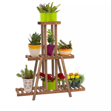 3 Tier Bamboo Indoor Outdoor Living Room Plant Stand