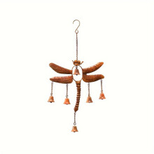 Dragonfly Wind Chime Metal Music Wind Bell Romantic Colorful Dragonfly Shaped Hanging Ornaments with Chime Gifts