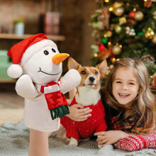 Lovely Christmas Toys Snowman Finger Puppet Toy Bedtime Stories Story Telling 1Pc
