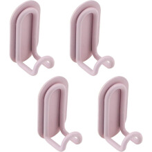 Pack of 4 Adhesive Decorative Wall Hooks Pink
