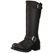 RideTecs 16" Engineer Zipper Biker Boot Men's Boot 10.5 2E US Black