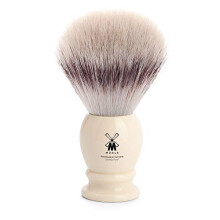 MÜHLE shaving brush, silvertip fibre, handcrafted, X-large, handle made of fine resin, black