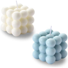 Bubble Candle - Cube Soy Wax Candles, Home Decor Candle, Scented Candle Set 2 Pieces, Home Use and G