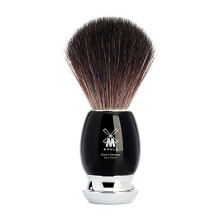 MÜHLE Vivo Shaving Brush - Shaving brush made from black fibre - handle made from black premium resin with metal accents - vegan