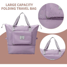 Large Capacity Folding Travel Bag, Portable Foldable Travel Bags Lightweight Waterproof Oxford Fabri