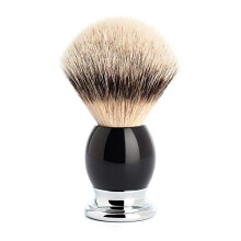 MÜHLE Sophist Black/Chrome Silvertip Badger Shaving Brush (93K44)