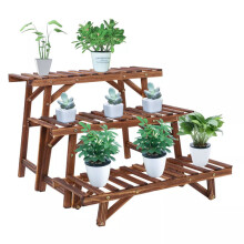 3 Tier Bamboo Indoor Outdoor Living Room Step Plant Stand