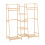 Bamboo Clothes Rack With Storage Shoe Cabinet 1
