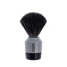 NOM Marten Shaving Brush | Vegan Shave Brush for Shaving Soaps and Creams | Sustainable eco-Friendly and Reusable | exfoliating Shaving Brush | Grey