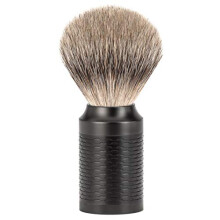 MÜHLE shaving brush - Rocca series - Silberspitz badger hair - black stainless steel handle, DLC