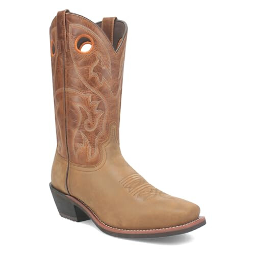 Laredo Men's Frontier Leather Boots, Tan, 9.5 1