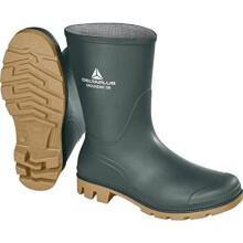 DELTA PLUS Groundmc OB SRA Working Half Wellington Boots - Slip Resistant - Color: Green-Beige - Size: 6