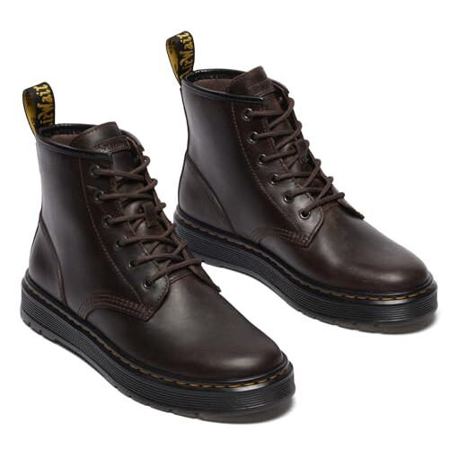 Dr. Martens Men's Brookline Chukka 6 Eye BootPlatform, Brown, 6 UK 1