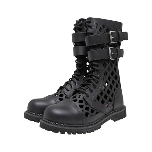 Brandit Unisex's Grid Phantom Boots Combat, Black, 8.5 UK