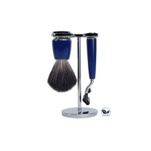 GRAHAM HILL Shaving Set for Men, Premium Vegan Safety Razor, Shaving Brush, Brush Holder & Stand for Grooming Precision, Ultimate Shaving Kit for Men