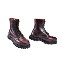 Brandit Rub Off Phantom 10 Eyelett Boots, Combat Boots Men, Burgundy Red, 11.5 UK