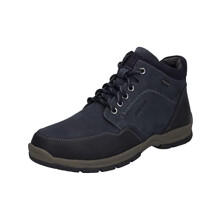 Josef Seibel Men Lace-up Boots Lenny 52, Mens Boots,Width K (Extra Wide),Removable Insole,Waterproof,Half Boots,Blue (Ocean-Kombi),44 EU / 9.5 UK