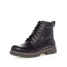 Pius Gabor Men's Lace-up Boots, Gore-TEX, Certified Leather, Extragrip, Changeable Footbed, Wool Lining, Black, 11.5 UK