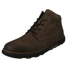 Rieker Mens Lightweight Lace Up Detailed Ankle Boots B3308-25 - Brown Nubuck - UK Size 9.5 Extra Width - EU Size 44 - US Size 10.5