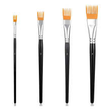 4Pcs Comb Artist Brush Set, Professional Artist Paintbrushes for Acrylic Painting, Paint Brush for Artists Students