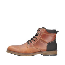 Rieker Men's natural brown leather lace up casual boots F4531 (Brown 24, UK Footwear Size System, Adult, Men, Numeric, Medium, 8)