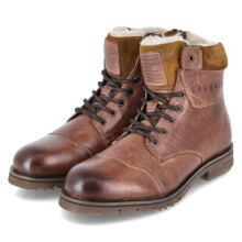 bugatti 321AUF501200-6300 Men's Boots with Warm Lining Smooth Leather in Brown, Cognac, 9.5 UK