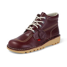 Kickers Mens Kick Hi | Extra Comfortable Added Durability Premium Quality Classic Ankle Boots, Dark Red, 12 UK