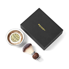 Störtebekker Premium Shaving Brush Set with Stainless Steel Shaving Bowl and Sandalwood Shaving Soap - Great Gift Idea [Includes Shaving and Beard