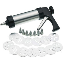22 Piece Set Multifunctional Stainless Steel Decorating Gun, Hand Pressing Biscuit Machine, Diy Baki