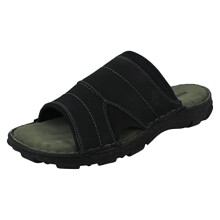 Hush Puppies Mens Casual Sandals Austin - Black Nubuck - UK Size 6 - EU Size 40 - US Size 7