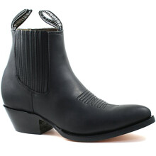 MENS GRINDERS MAVERICK BLACK LEATHER WESTERN ANKLE COWBOY BOOTS -UK 8 (EU 42)