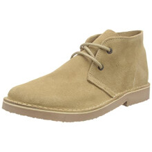 Roamers Classic Suede Desert Boots, Stone, 10 UK