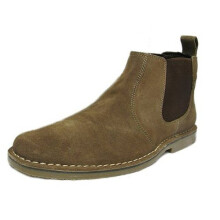 New ROAMERS Leather Suede Twin Gusset Chelsea Desert Boots In Sand Size UK 8