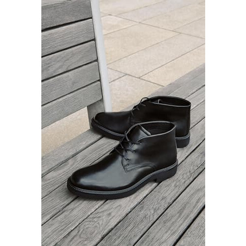 Ecco ECCO Men's London Plain Toe Chukka Boot, Black 1